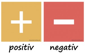 positiv - negativ - Adjektive - Gegensatzpaare